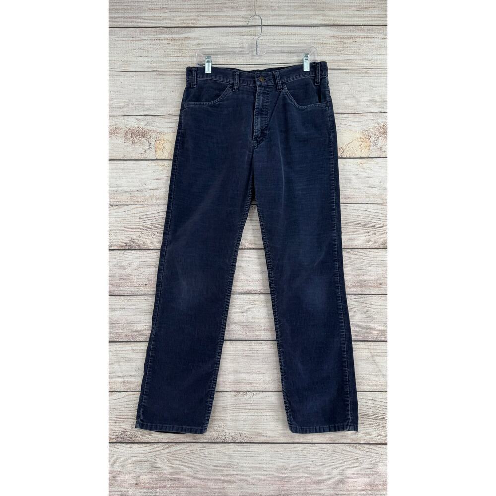 Vintage 80s Levis 519 Corduroy Straight Jeans Mens 33x30 Blue‎